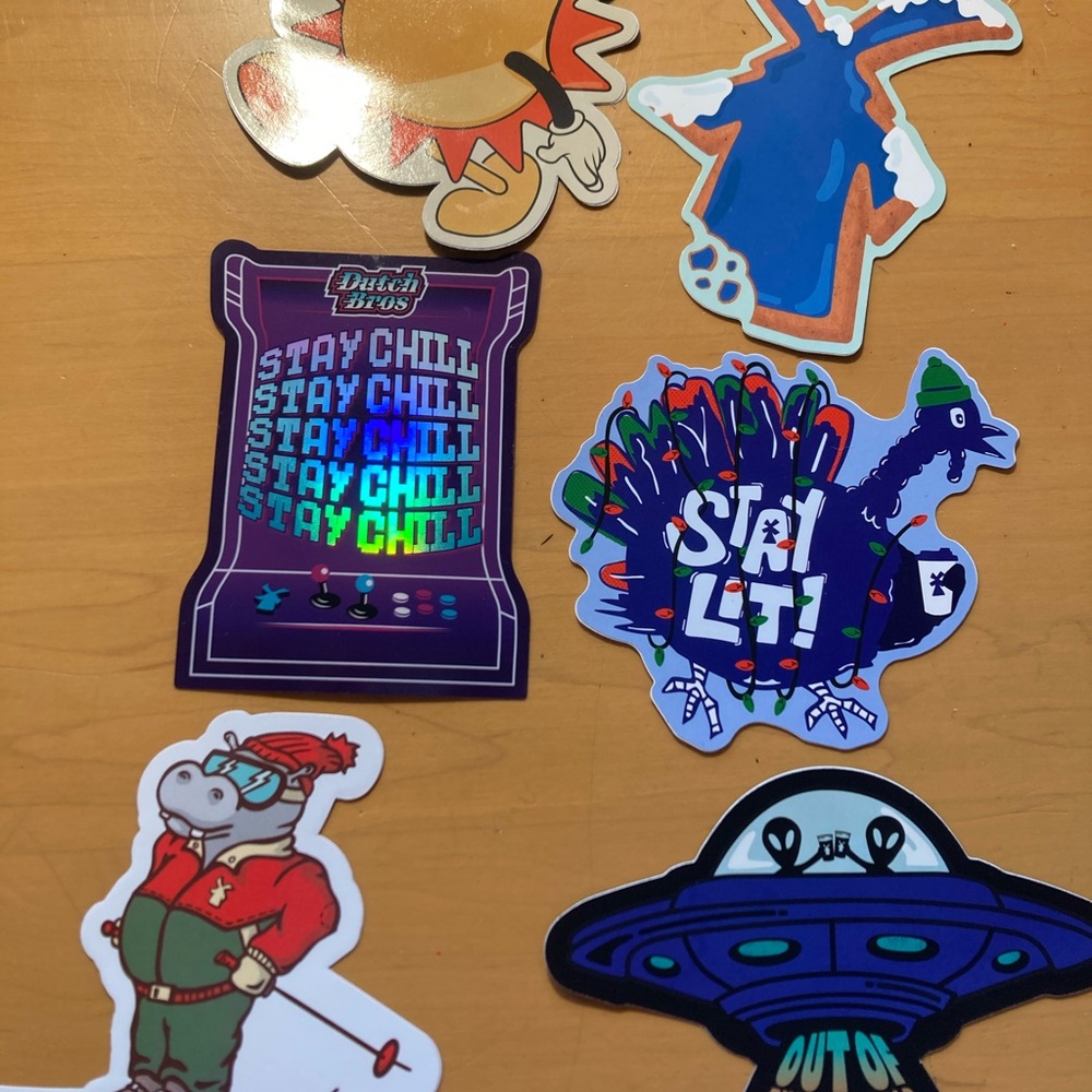 Lot of 29 Rare Hard to find Arizona Diamondbacks Dutch Bros Stickers, Christmas